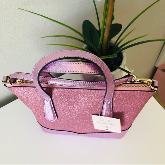 KATE SPADE LOLA GLITTER SMALL SATCHEL & WALLET NWT - Picture 10 of 16